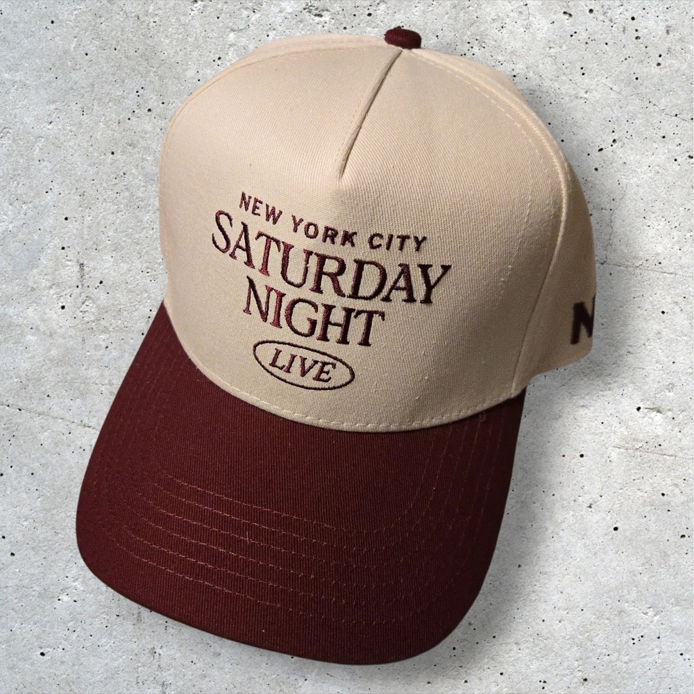 NWT Saturday‎ Night Live x No Rivals NYC Universal Maroon Snapback Hat SNL Cap